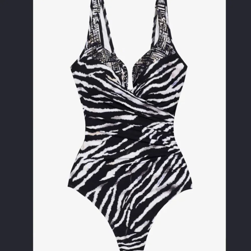Miraclesuit Escape One Piece in Tigre Sombre NWT Sz 16 - Picture 2 of 15